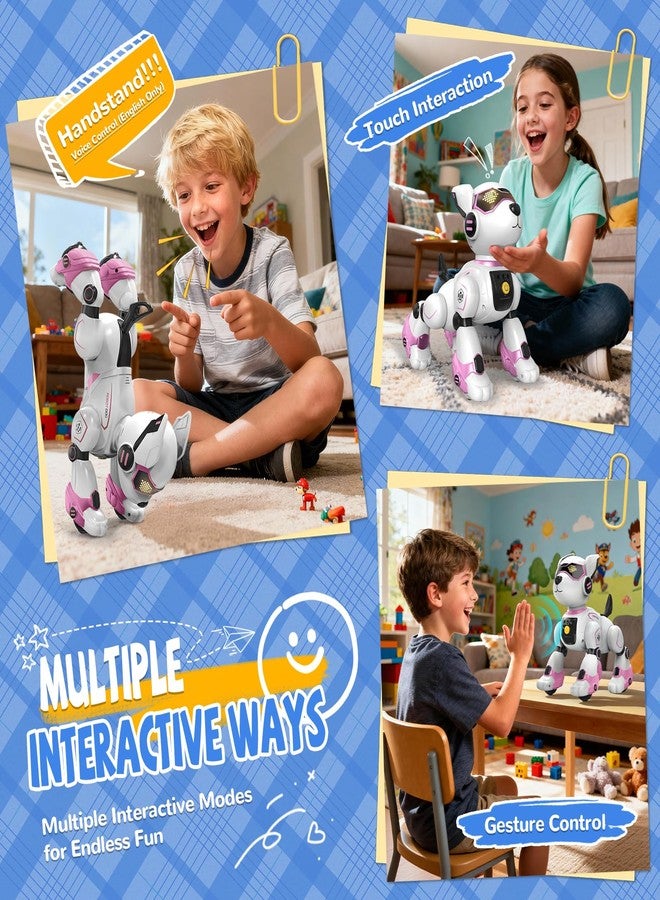 HBUDS Robot Dog Toys for Kids, Remote Control Dog Robot, Voice & Touch Control, Programmable Interactive Robotic Puppy Toy, Sing, Dance, Rechargeable Robo Pet for Boys Girls Ideas - Image 2