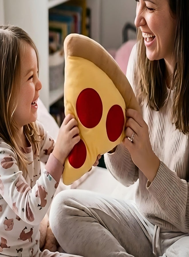 Tickles Pizza Slice Soft Stuffed Plush Pillow Cushion for Kids Boys & Girls Birthday Gift Home Decor (Size: 30 cm Color: Yellow & Red) - Image 5