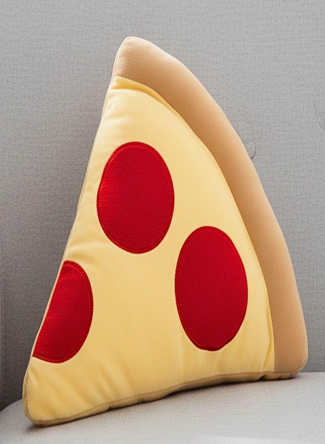 Tickles Pizza Slice Soft Stuffed Plush Pillow Cushion for Kids Boys & Girls Birthday Gift Home Decor (Size: 30 cm Color: Yellow & Red) - Image 2