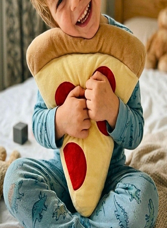 Tickles Pizza Slice Soft Stuffed Plush Pillow Cushion for Kids Boys & Girls Birthday Gift Home Decor (Size: 30 cm Color: Yellow & Red) - Image 4