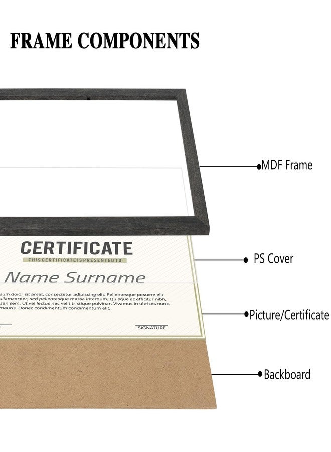 PHAREGE 8.5 x 11 Certificate Picture Frames Bulk Set of 18, Distressed Black Photo Frames for Diploma, Document, Award and Artwork, Wall Hanging or Tabletop Display - Image 3
