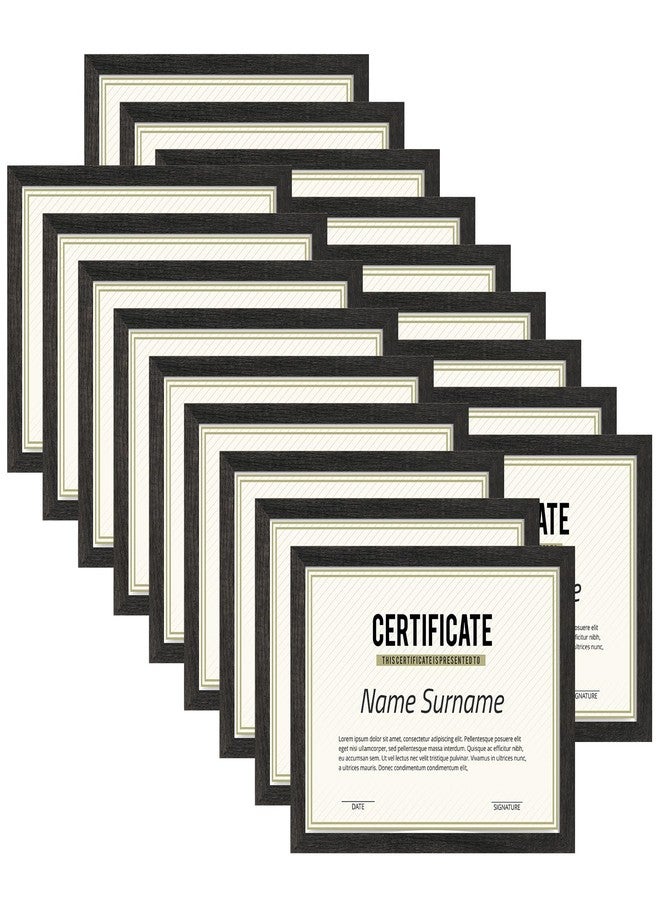 PHAREGE 8.5 x 11 Certificate Picture Frames Bulk Set of 18, Distressed Black Photo Frames for Diploma, Document, Award and Artwork, Wall Hanging or Tabletop Display - Image 1