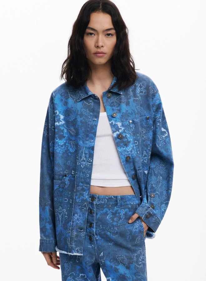 ديسيجوال جاكيت بيزلي مهترئ