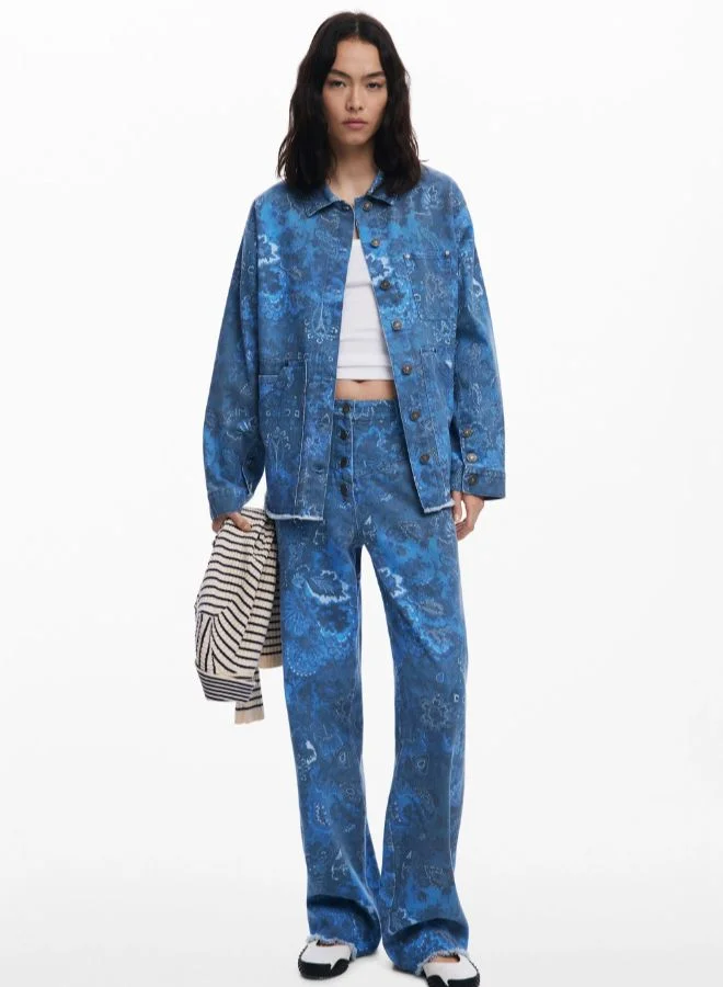 ديسيجوال جاكيت بيزلي مهترئ