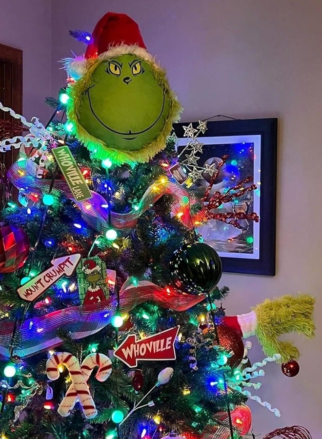 CCOVERY Elf Body Tree Decoration Green Elf Plush Head Hand and Legs DIY Xmas Tree Decor Home Party Supplies Elf Stuffed Toy - Image 3