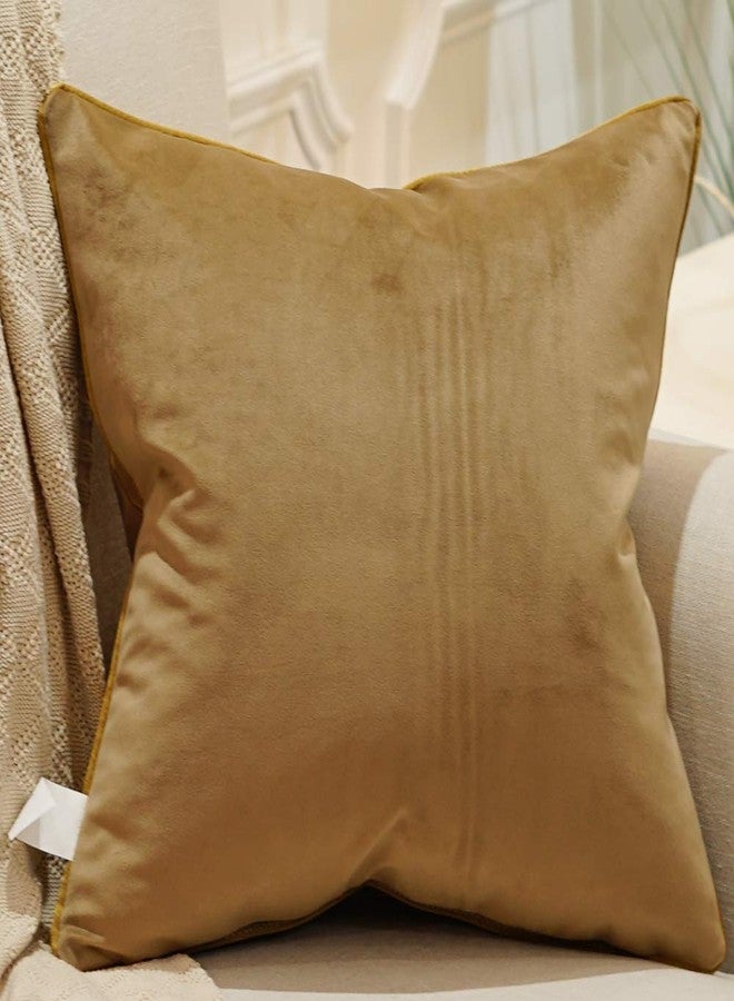 Avigers 18 x 18 Inch Embroidery Velvet Cushion Cover Shield Luxury European Pillow Case Pillowcase Home Decorative for Sofa Chair Bedroom Throw Pillow, Brown - Image 2