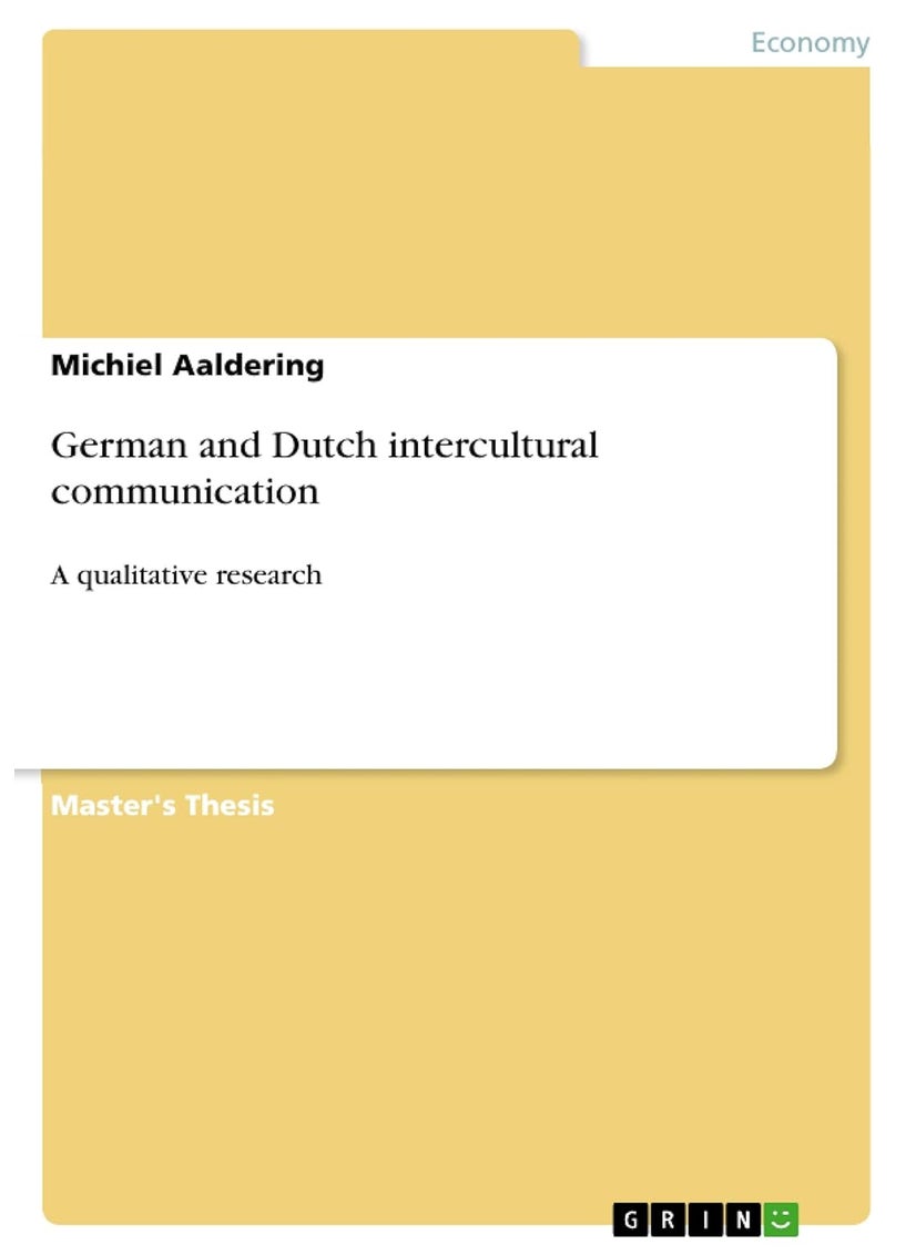 German and Dutch intercultural communication: A qualitative research 