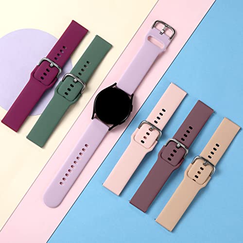 DaQin 10 Pack Bands Compatible with Samsung Galaxy Watch 7/6/5/4 40mm 44mm/Watch 6 Classic 43mm 47mm/Watch 5 Pro 45mm/Watch 4 Classic/Active 2 Band, 20mm Soft Silicone Sport Strap Wristbands Women Men - Image 4