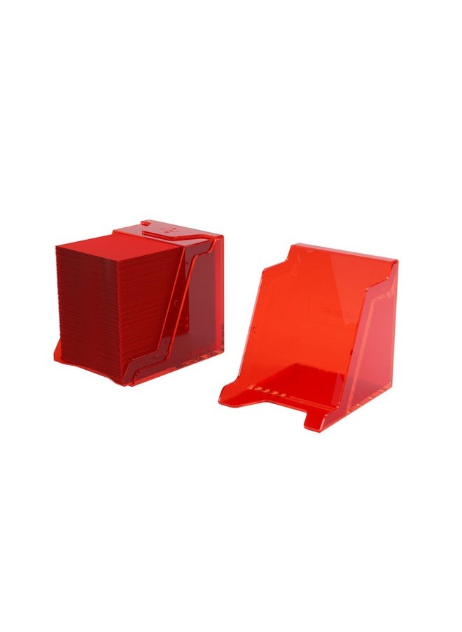 Gamegenic Gamegenic Bastion 100+ XL Deck Box - Compact, Secure, and Perfectly Organized for Your Trading Cards! Safely Protects 100+ Double-Sleeved Cards, Red Color, Made  - Image 3