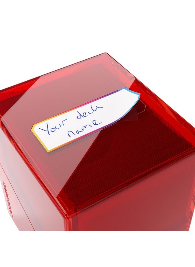 Gamegenic Gamegenic Bastion 100+ XL Deck Box - Compact, Secure, and Perfectly Organized for Your Trading Cards! Safely Protects 100+ Double-Sleeved Cards, Red Color, Made  - Image 5