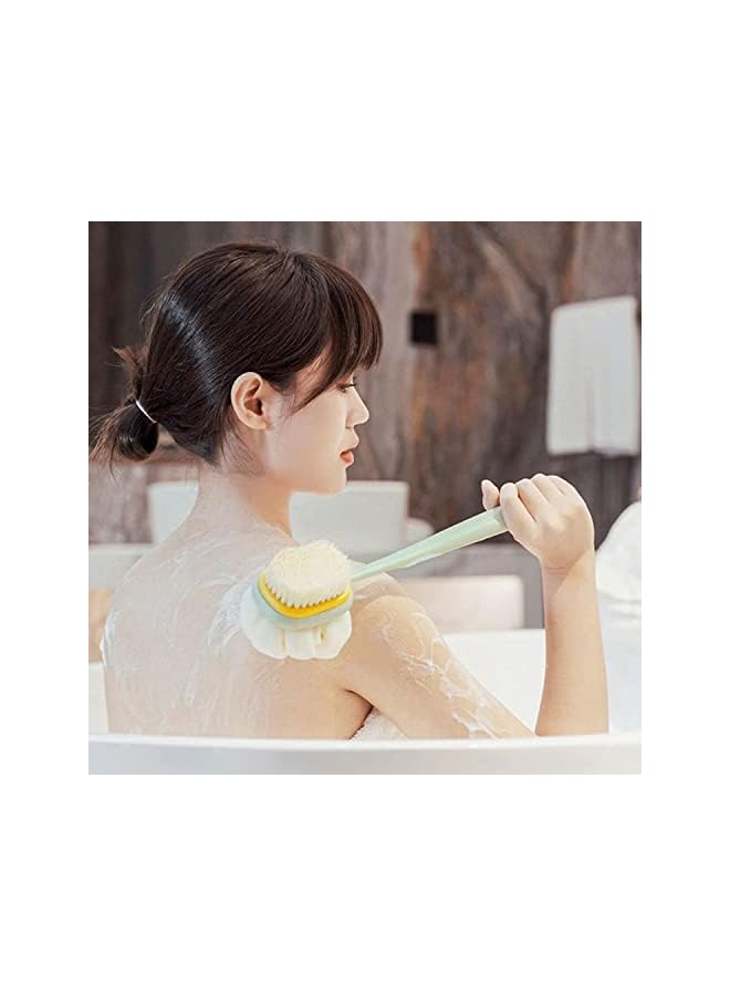 KASTWAVE Brush Back Scrubber For Shower 2In1 Long Handle Double Side Bath Brush With Bristles And Loofah For Skin Exfoliating Bath Suitable For Wet Or Dry Women And Men - Image 2