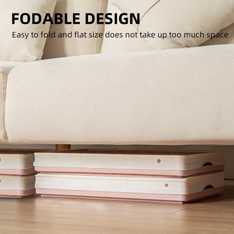 Collapsible Handcart 30L Pink PP Material - Foldable Space-Saving Design Swivel Wheels for Home Storage Outdoor Use - Image 5