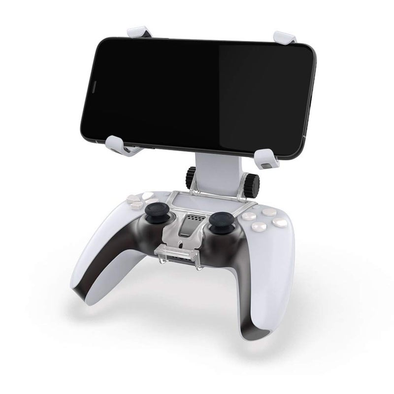 OSTENT Adjustable Convenient Mobile Phone Bracket Handle Clamp Holder Stand Mount Clip for Sony PS5 DualSense Wireless Controller - Image 1