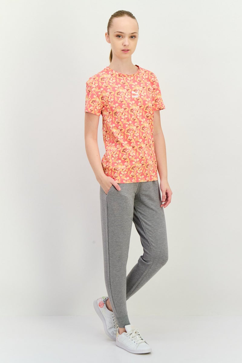 PUMA Women Relaxed Fit Brand Logo Short Sleeves Outdoor Top, Multicolor  - Image 4