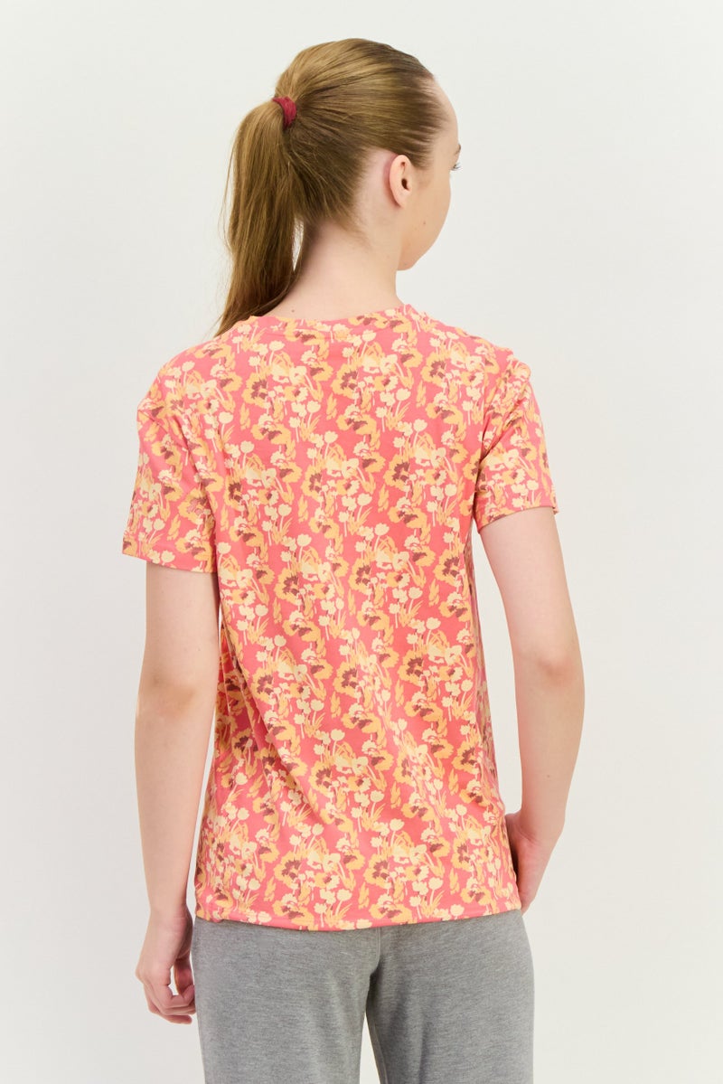 PUMA Women Relaxed Fit Brand Logo Short Sleeves Outdoor Top, Multicolor  - Image 3