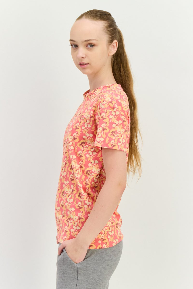 PUMA Women Relaxed Fit Brand Logo Short Sleeves Outdoor Top, Multicolor  - Image 2