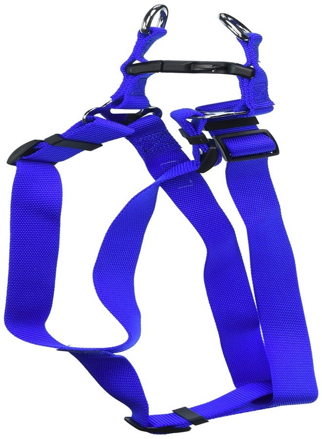 GOGO Pet Products Comfy Nylon 1-Inch Adjustable Easy Pet Harness, Large, Blue - Image 1