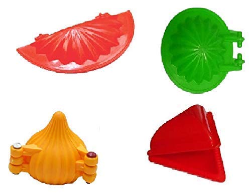 Kriya kriya 4 pcs Plastic Dough Press for Gujiya SamosaLaddu and kachori Kitchen Tool Multi Color  - Image 2