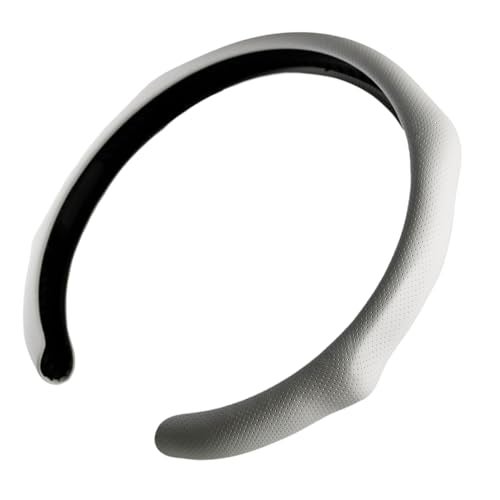 PartsTo Quick Install Sporty White Perforated Nappa Leather Steering Wheel Cover for Tesla Model Y White Trim - Image 1