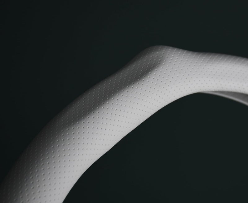PartsTo Quick Install Sporty White Perforated Nappa Leather Steering Wheel Cover for Tesla Model Y White Trim - Image 5