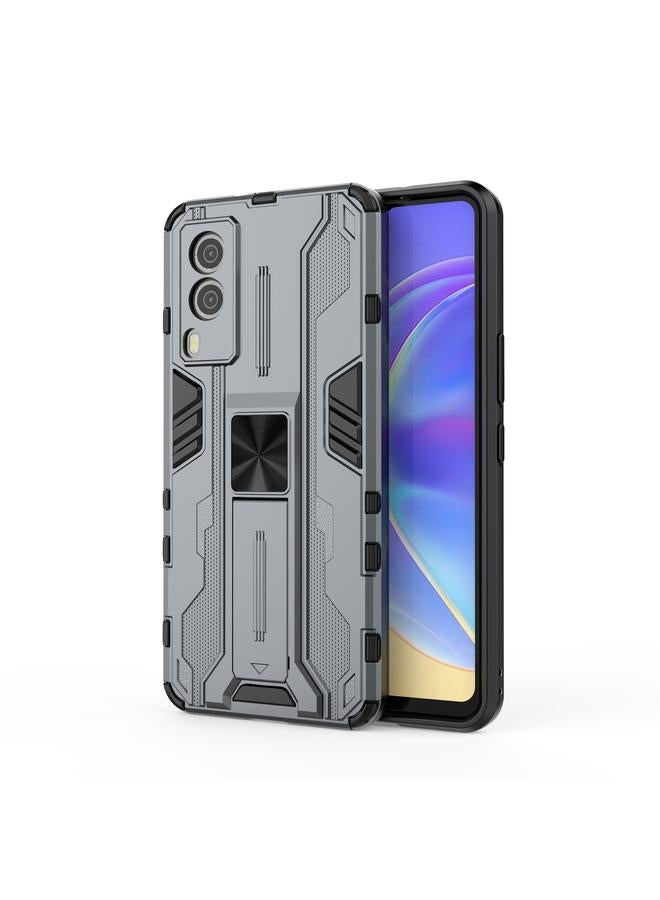 The Bros Case For vivo V21e 5G Supersonic PC + TPU Shock-proof Protective Case with Holder