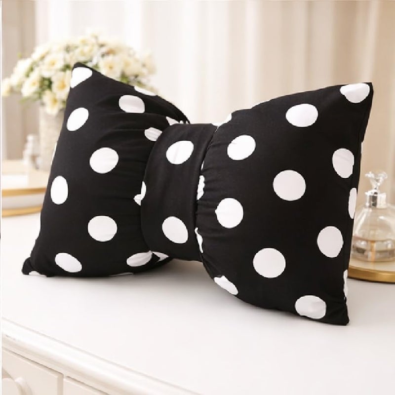 The Purple Tree Cute Bow Cushion (Pack of 1, 14x16 inch, Satin) Cute Cushion for Girls Room Decor, Pretty Decor - Image 2