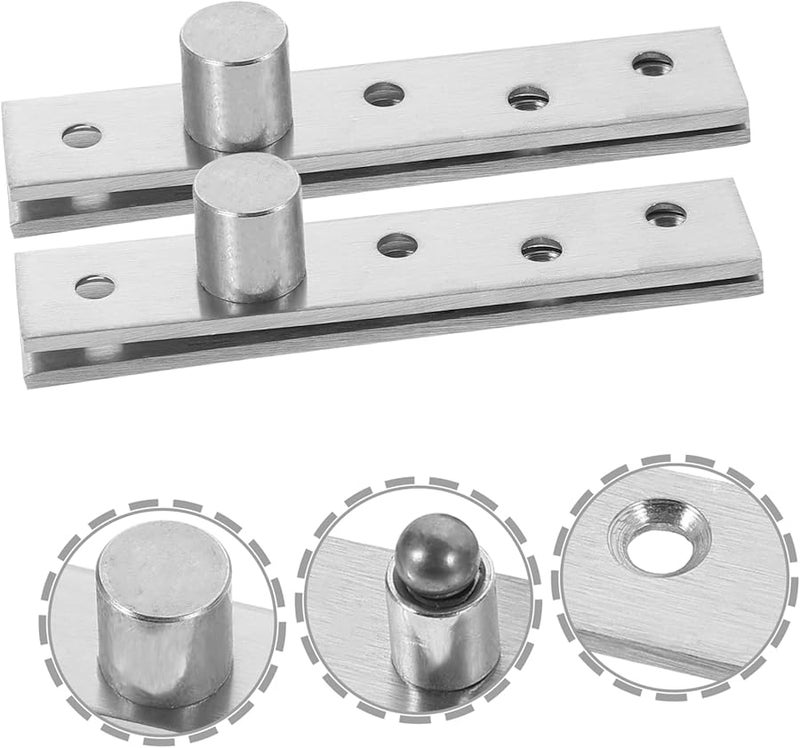 2Pcs Stainless Steel Concealed Door Hinge Easy Installation High Stability - Image 3