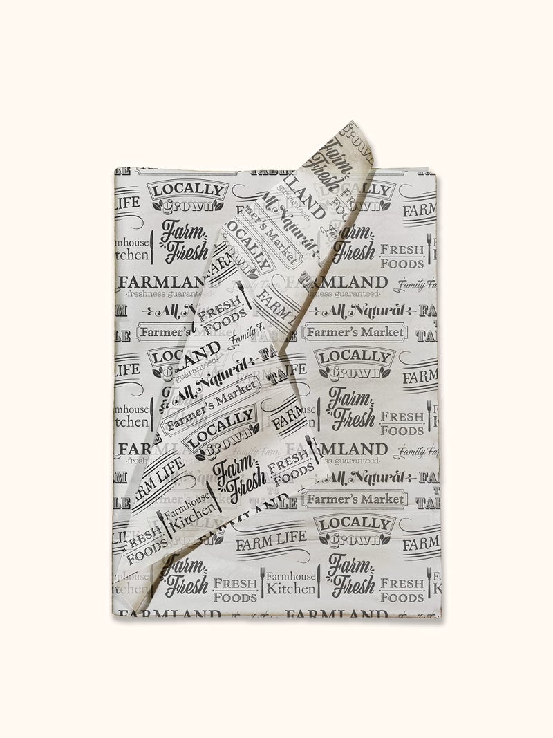Pro Supply Global Farmer's Market Printed Tissue Paper for Gift Bags or Boxes and Wrapping - Bulk Decorative Art Tissue Paper for Packaging and Gifting | 24 Sheets 20" x 30" - Image 2