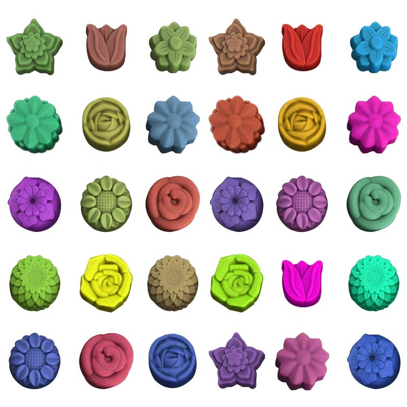DanziX 4 Pack Flower Shape Silicone Molds Chocolate Candy Mold, DanziX Silicone Mold for Wedding,Festival, Parties, DIY Enthusiasts-15 Cavity - Image 4