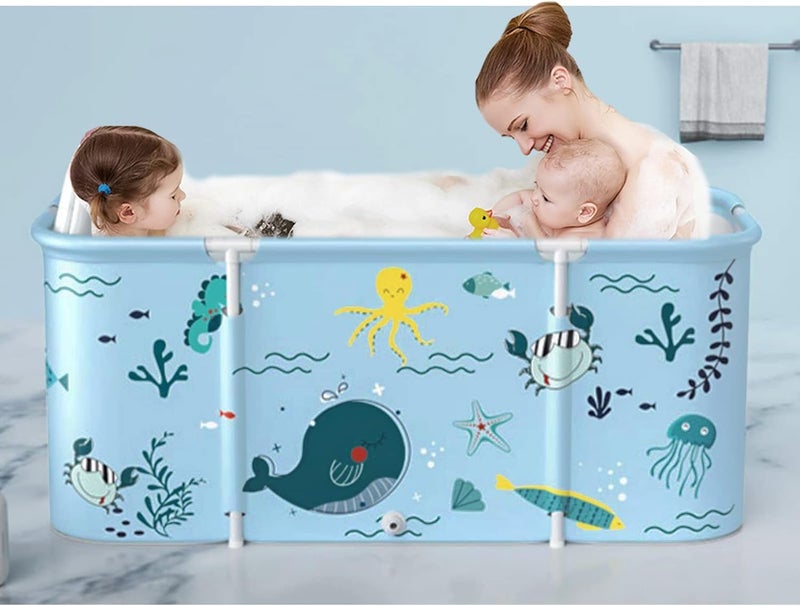 Clefairy Portable Foldable Bathtub for Adults and Kids, Freestanding Soaking Tub with Cushions, Hot SPA Ice Bath, Multiple Layer Folding Tub for Indoor Outdoor - Image 3