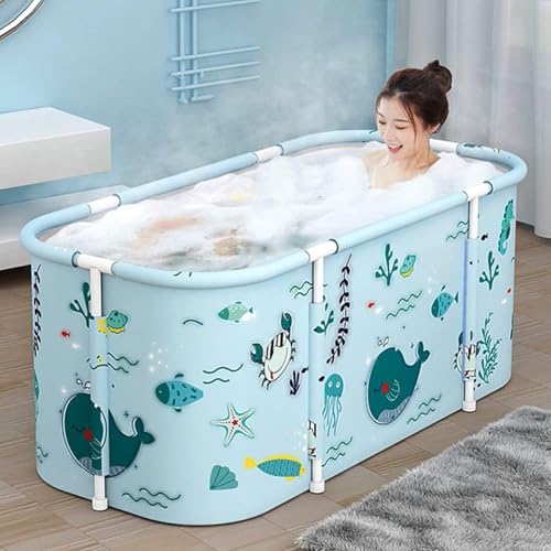 Clefairy Portable Foldable Bathtub for Adults and Kids, Freestanding Soaking Tub with Cushions, Hot SPA Ice Bath, Multiple Layer Folding Tub for Indoor Outdoor - Image 1