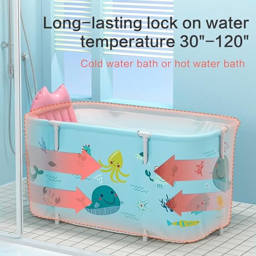 Clefairy Portable Foldable Bathtub for Adults and Kids, Freestanding Soaking Tub with Cushions, Hot SPA Ice Bath, Multiple Layer Folding Tub for Indoor Outdoor - Image 2