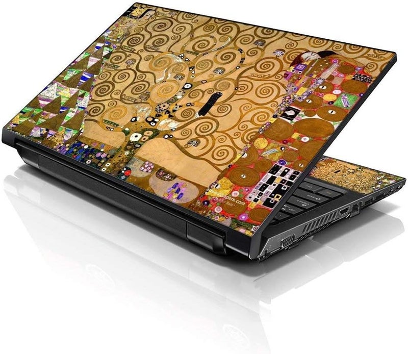 Lss 15 15.6 inch Laptop Notebook Skin Sticker Cover Art Decal Fits 13.3" 14" 15.6" 16" HP Dell Lenovo Apple Asus Acer Compaq (Free 2 Wrist Pad Included) Klimt Tree of Life - Image 1