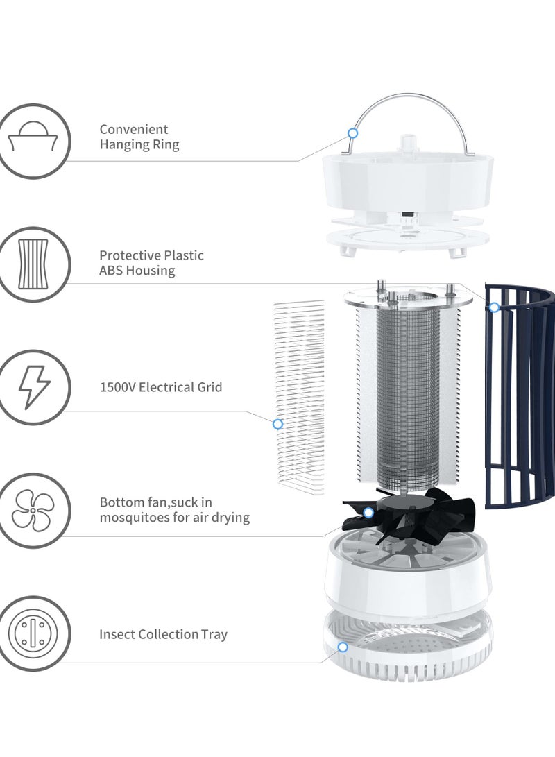 Indoor Mosquito Killer Lamp, Portable Bug Zapper with 1500V UV Light, USB Rechargeable Fly Trap for Home, Patio, Camping, and Outdoor Use. Effective Insect Control Solution. - Image 5