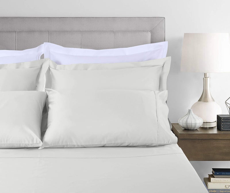 Threadmill Cotton Queen Sheet Set  500 Thread Count Bed Sheets  100% Cotton Sheets Set for Queen Size Bed  Smoother Than Egyptian Cotton Claims  4 Pc Set with Deep Pockets  Light Grey - Image 2