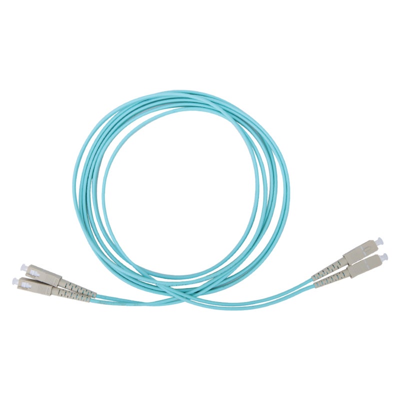 Multimode Duplex Fiber Optic Patch Cord 3m SC/UPC-SC/UPC Cable Low Insertion Loss - Ceramic Ferrule Plug High Strength PVC for Fiber Optic LAN Communication Systems - Image 1