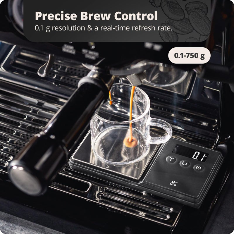 Greater Goods Digital Espresso and Coffee Scale - 750 x 0.1g, Mini Scale with 6 Units of Measurement - Image 2