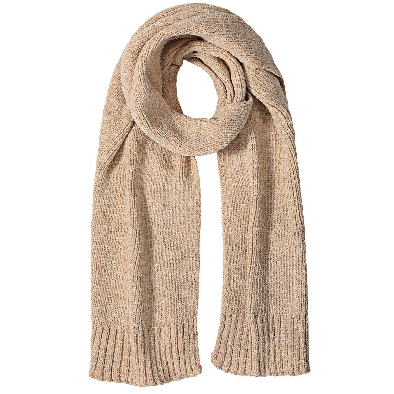 Pleneal Scarf for Women,Soft Chenille Winter Scarves, Womens Warm Scarf for Cold Weather,Light Brown - Image 1