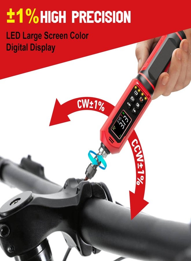 SUERCUP Digital Torque Screwdriver 1.5-88.5in-lbs./0.15-10Nm, ±1% Accuracy Inch Pound Torque Screwdriver Electrician with LED Notification, Buzzer, Preset Mode, Data Storage, for Bike, Scope Mounting - Image 3