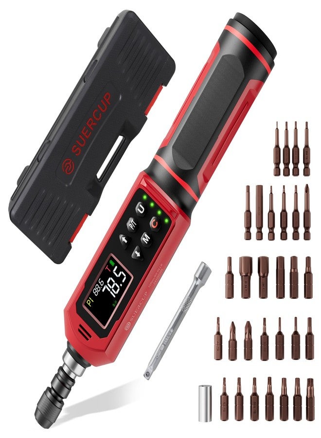 SUERCUP Digital Torque Screwdriver 1.5-88.5in-lbs./0.15-10Nm, ±1% Accuracy Inch Pound Torque Screwdriver Electrician with LED Notification, Buzzer, Preset Mode, Data Storage, for Bike, Scope Mounting - Image 1