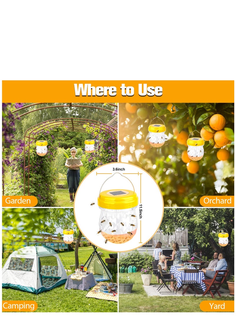 SYOSI - Wasp Trap,Yellow Jacket Trap Wasp Traps Outdoor Hanging, Wasp Repellent Outdoor Carpenter Bee Traps Wasp for Outside, Non-Toxic Reusable Wasp Catcher for Trapping Hornet, Bee, Insects 2 Pack - Image 1