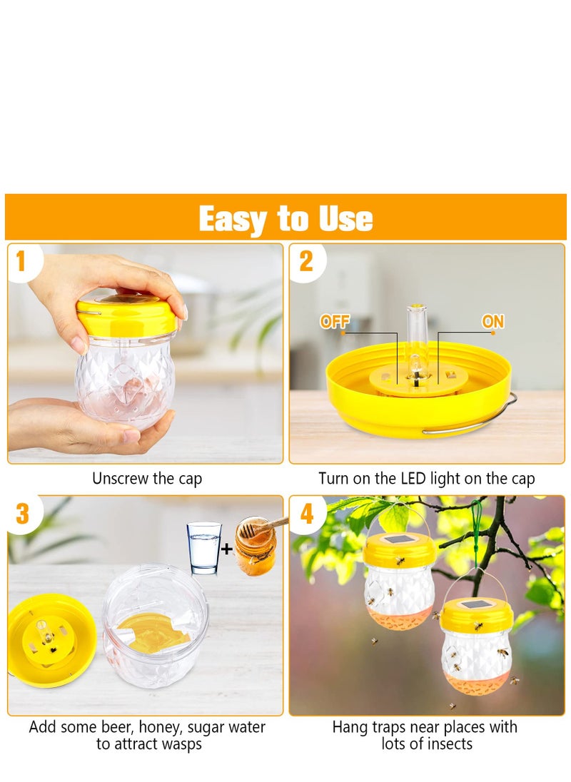 SYOSI - Wasp Trap,Yellow Jacket Trap Wasp Traps Outdoor Hanging, Wasp Repellent Outdoor Carpenter Bee Traps Wasp for Outside, Non-Toxic Reusable Wasp Catcher for Trapping Hornet, Bee, Insects 2 Pack - Image 1
