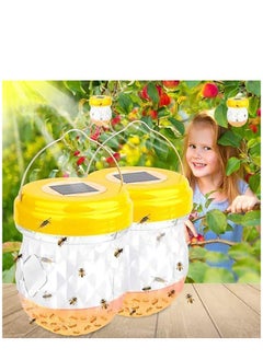 Wasp Trap,Yellow Jacket Trap Wasp Traps Outdoor Hanging, Wasp Repellent Outdoor Carpenter Bee Traps Wasp for Outside, Non-Toxic Reusable Wasp Catcher for Trapping Hornet, Bee, Insects 2 Pack
