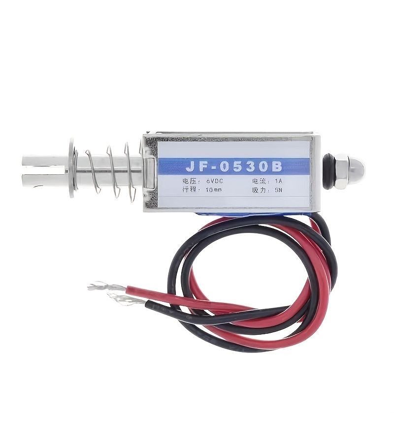 1PC DC 12V Push Pull Type Open Frame Electromagnet Linear Solenoid 5N Keeping Force 10mm Travel - Image 2