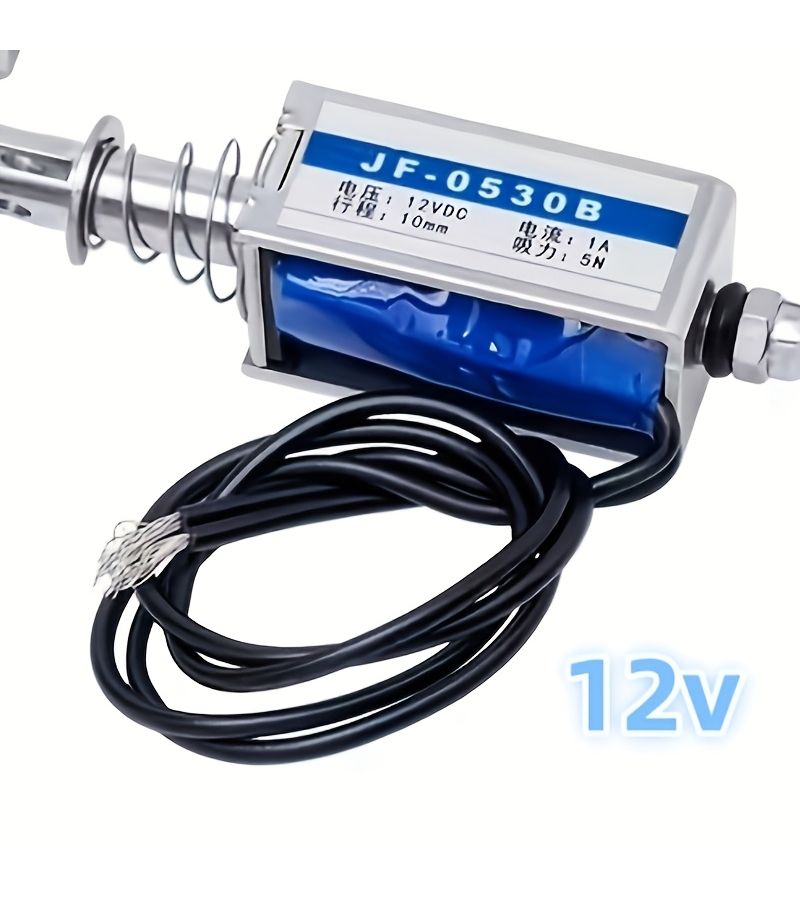 1PC DC 12V Push Pull Type Open Frame Electromagnet Linear Solenoid 5N Keeping Force 10mm Travel - Image 3
