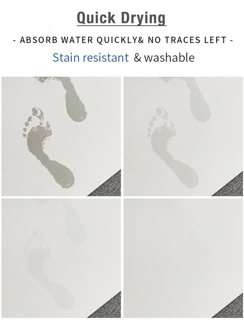 Merry Moments Fashion Shower Mat Diatom Mud Bathroom Mat Floor Mat Door Mat for Bathroom Hallway Entrance Anti-Slip Super Absorbent Quick Dry L60xW40 cm Type B  - Image 3