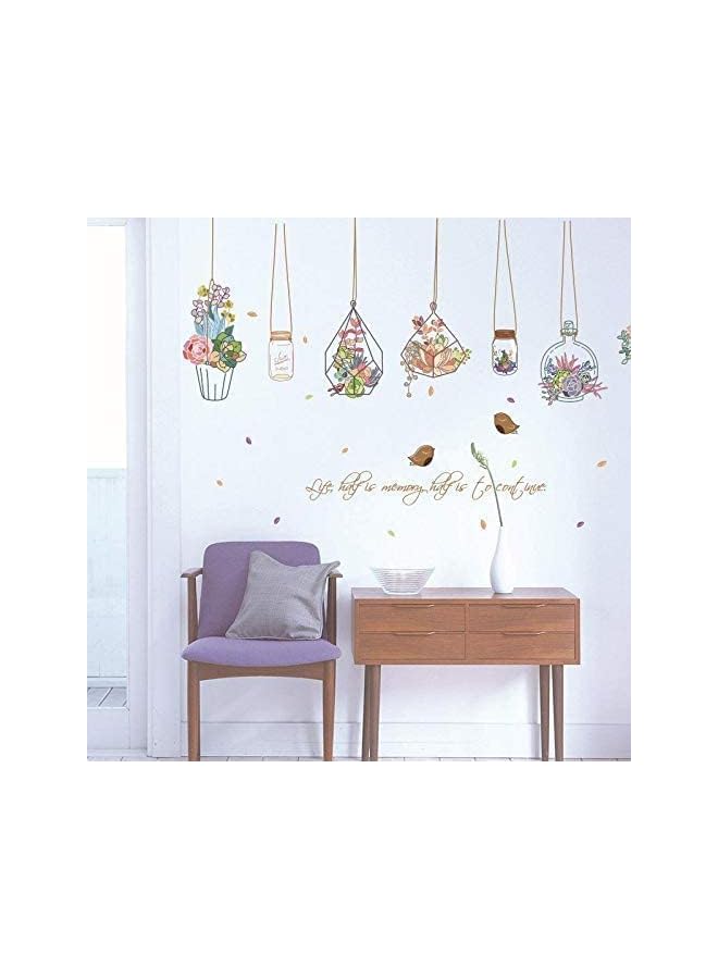 Zaboon Decor Pvc Diy For Kids Room Sticker Cartoon Flower Pot Basket Wall Stickers Dormitory Decoration Stickers Baby Bedroom Bedside Background Wall Stickers - Image 2