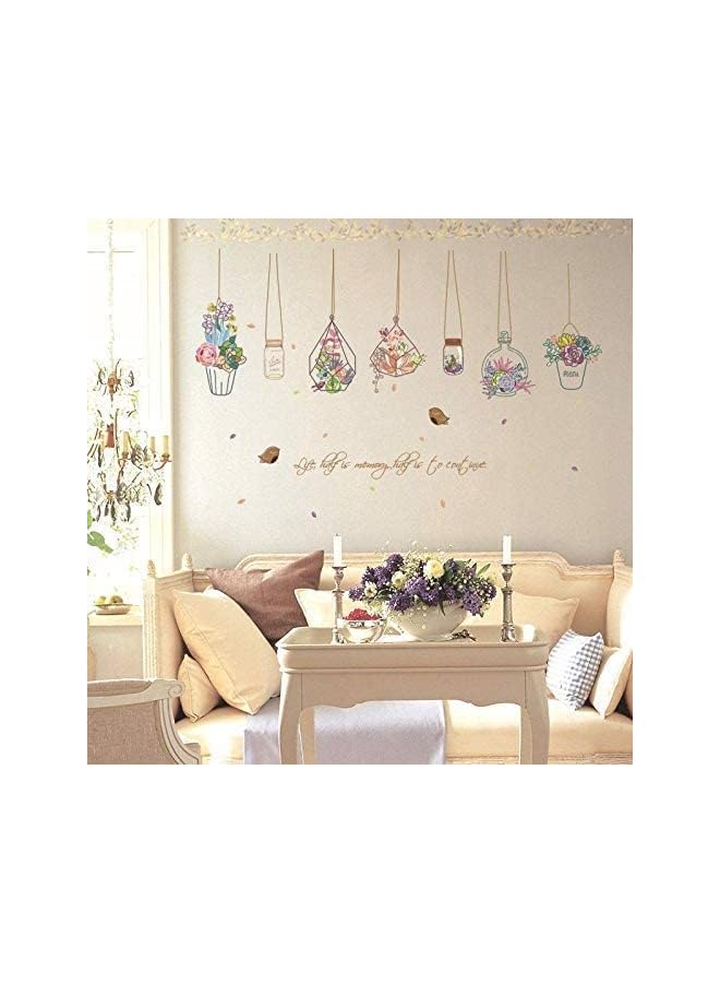 Zaboon Decor Pvc Diy For Kids Room Sticker Cartoon Flower Pot Basket Wall Stickers Dormitory Decoration Stickers Baby Bedroom Bedside Background Wall Stickers - Image 3