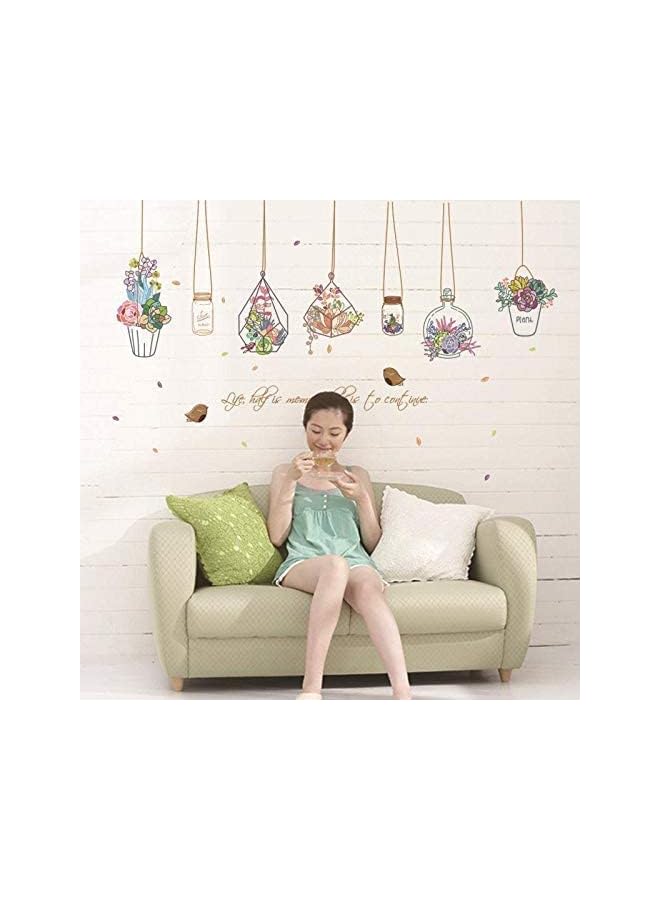 Zaboon Decor Pvc Diy For Kids Room Sticker Cartoon Flower Pot Basket Wall Stickers Dormitory Decoration Stickers Baby Bedroom Bedside Background Wall Stickers - Image 4