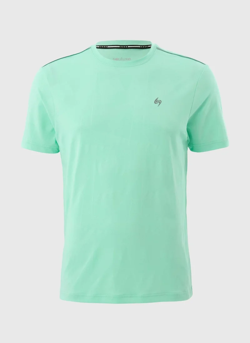 Matalan Souluxe Turquoise Jacquard T-Shirt